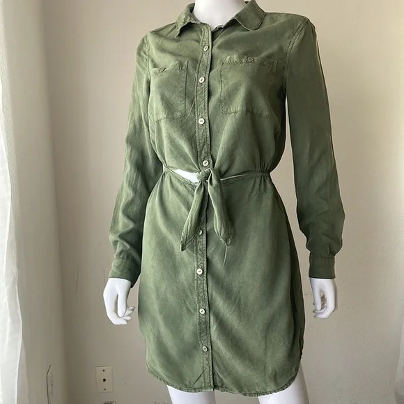 - Sanctuary Military Style Open
Abdomen Shirt Dress Size:XS - Picture 5 of 17
